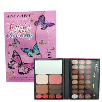 PALETA D/SOMBRAS D/ESTUCHE FOLLOW YOU DREAMS ANYLADY 8636R 33 COLORS - Beauty&Fashion Center