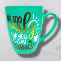 TAZA PARA CAFE CON DISEÑO DE FRASES EN INGLES/ 9598-44 - Beauty&Fashion Center