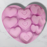 MOLDE SILICONA D/CORAZONES 1033 9PCS - Beauty&Fashion Center