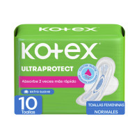 KOTEX TOALLA ULTRAPROTEC ALAS 10 UND - Beauty&Fashion Center