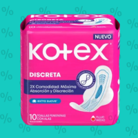 TOALLAS KOTEX DISCRETA 10 UND - Beauty&Fashion Center