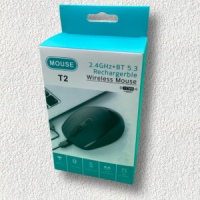 MOUSE INALAMBRICO T2 / 2.4GHZ+BT 5.3 - Beauty&Fashion Center